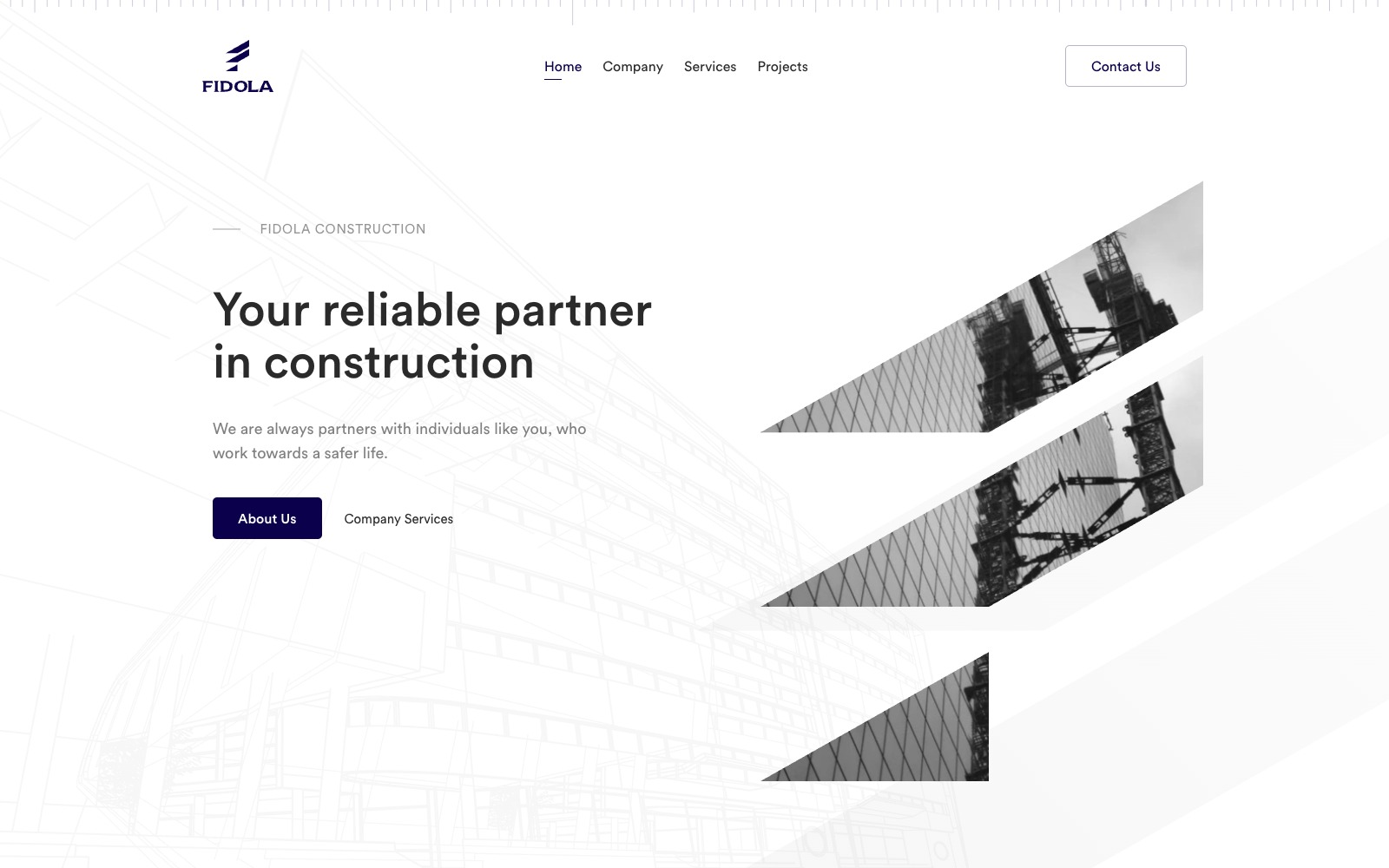 Fidola website homepage